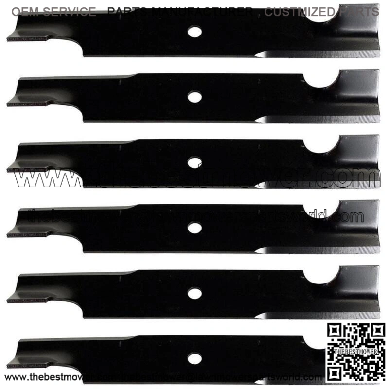 Pack - 6 Notched Blades Fits Scag 482877 Tiger Fits Cub and Freedom Z 48" Deck