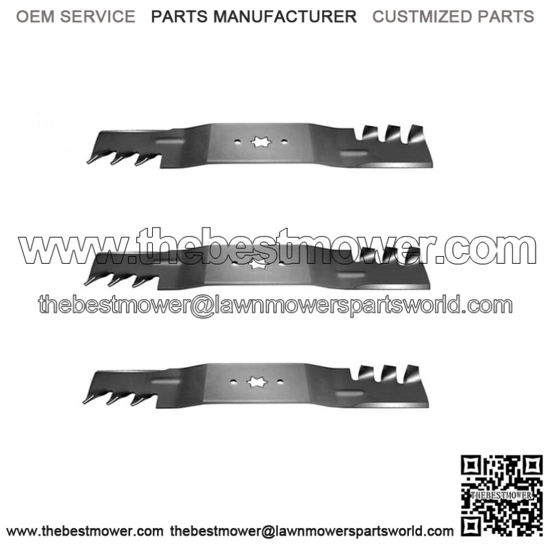 Set of 3 598-672 Blades Fits Cub Cadet 18-1/2 IN Replaces MTD 742-0677