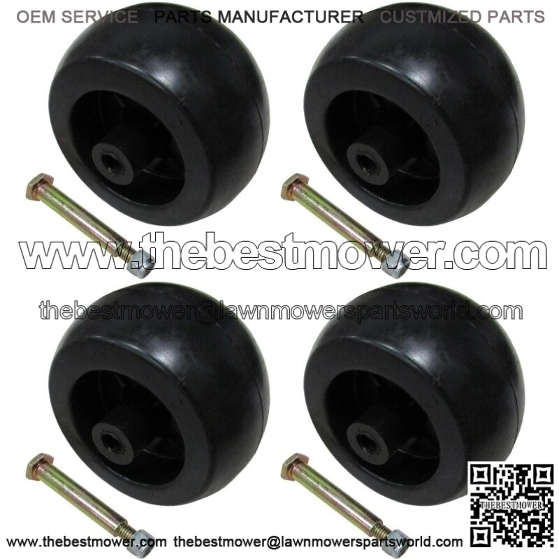 4 Mower Deck H/D Wheels & Bolts for 193406 Fits Cub Cadet LT1050 RZT50 RZT54 SLT