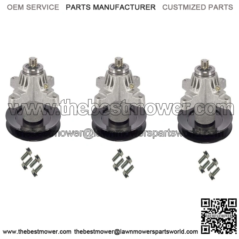 3 Spindle Assemblies with 4 Screws Fits Cub Cadet 618-04126 618-04126