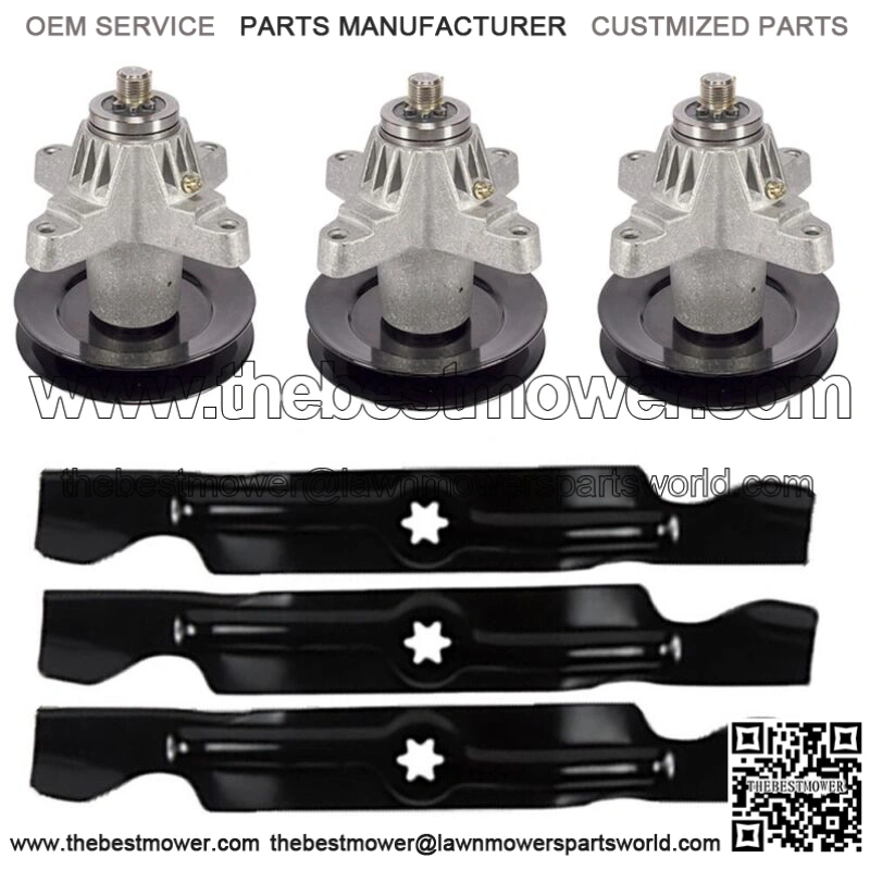 91804125C New Blades & Spindles Set 94204056C Fits Cub Cadet Series 1000 Mowers