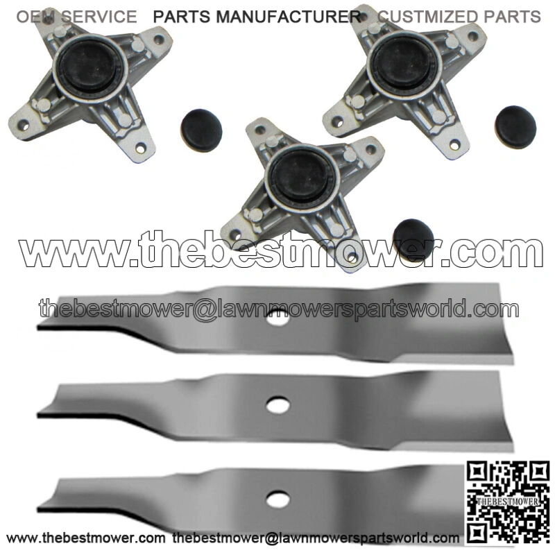 44 Deck Spindle Blade Kit Combo Set Enforcer Z-Force 44 Tractor" Fits Cub Cadet