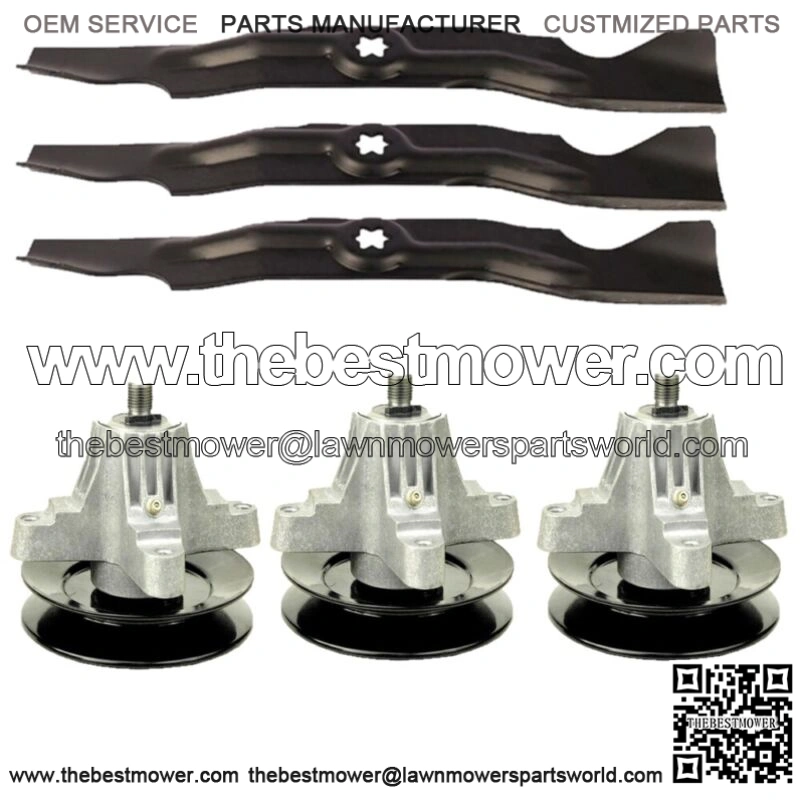 50" Deck Spindle Blade Kit Combo Fits Cub Cadet LTX1050 LTX1050KH KW VT SLTX1050
