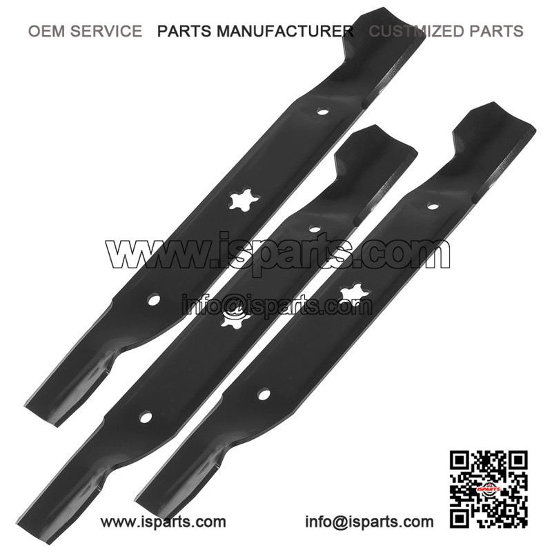 17-3/8" 5-Point Star Notched High-Lift Blade ÿ Fits 50" Deck Husqvarna & Poulan
