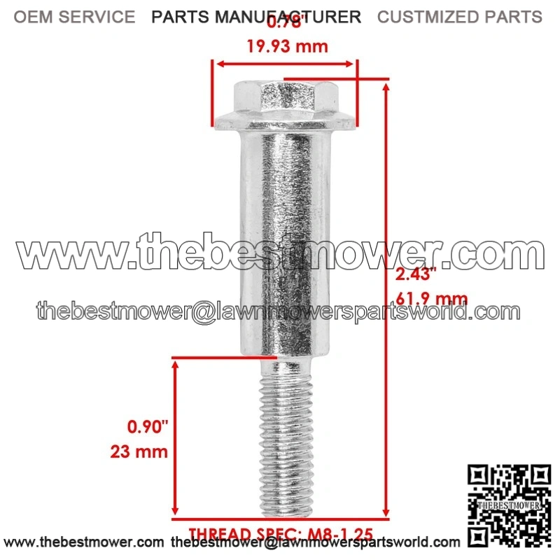 John Deere JX85 4x M110801 Front & Rear Wheel Bolt - Image 2