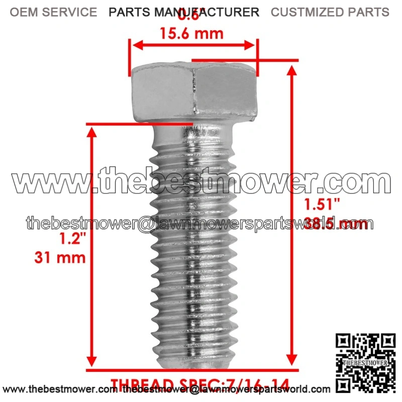 Simplicity 7114 7116 7117 7119 7790 912 914 42" 48" Deck Blade Bolt & Washer - Image 2