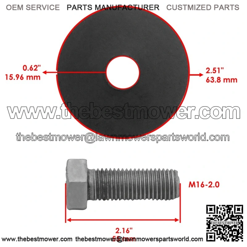 John Deere Z540R Z545R Z710A Z720E Z735M ZTrak Spindle Blade Screw Bolt - Image 2
