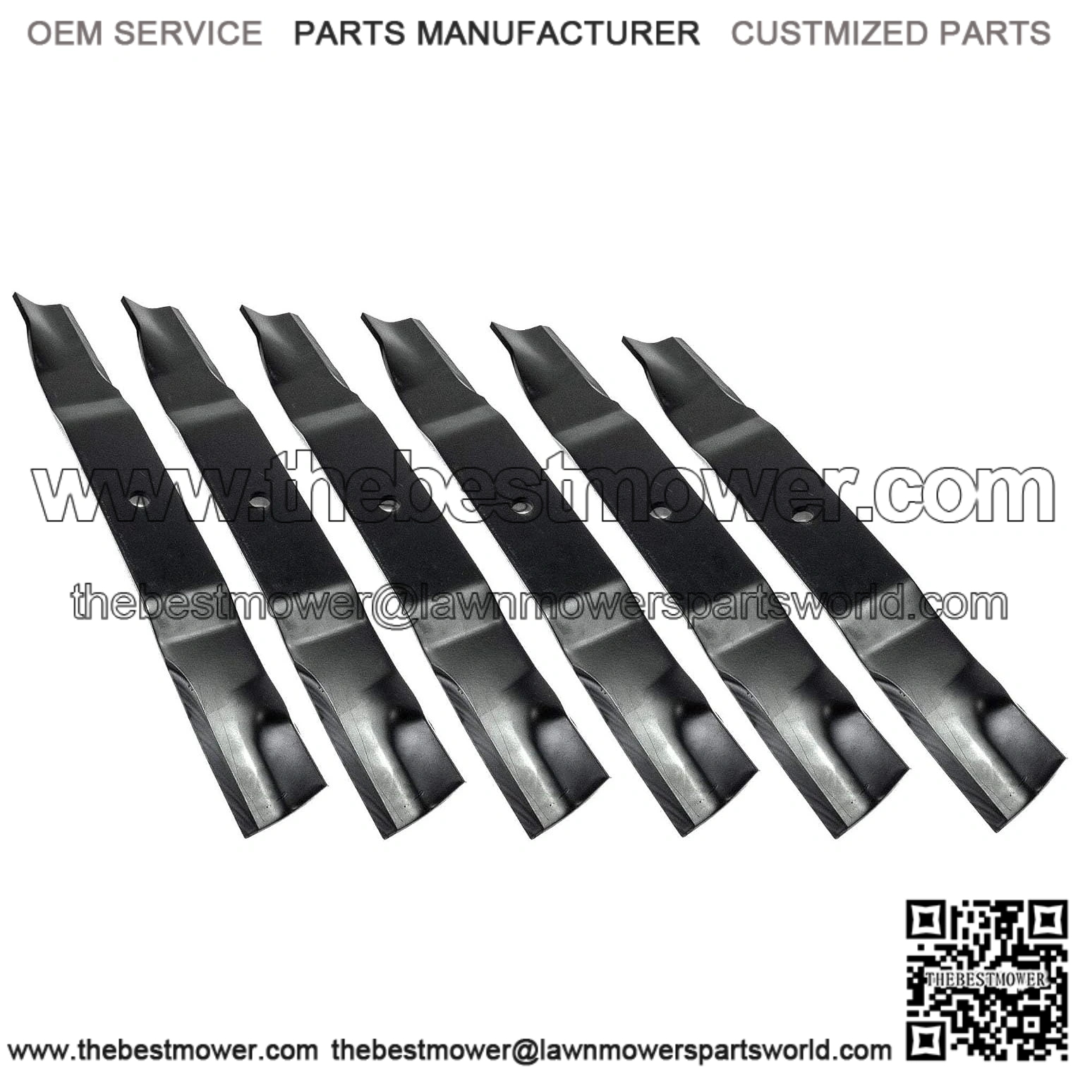 61" Mower Blade Set (6 Blades) ?C Compatible with Bobcat/Ransomes & Many More, Replaces 112111-03 and 438-0002-00