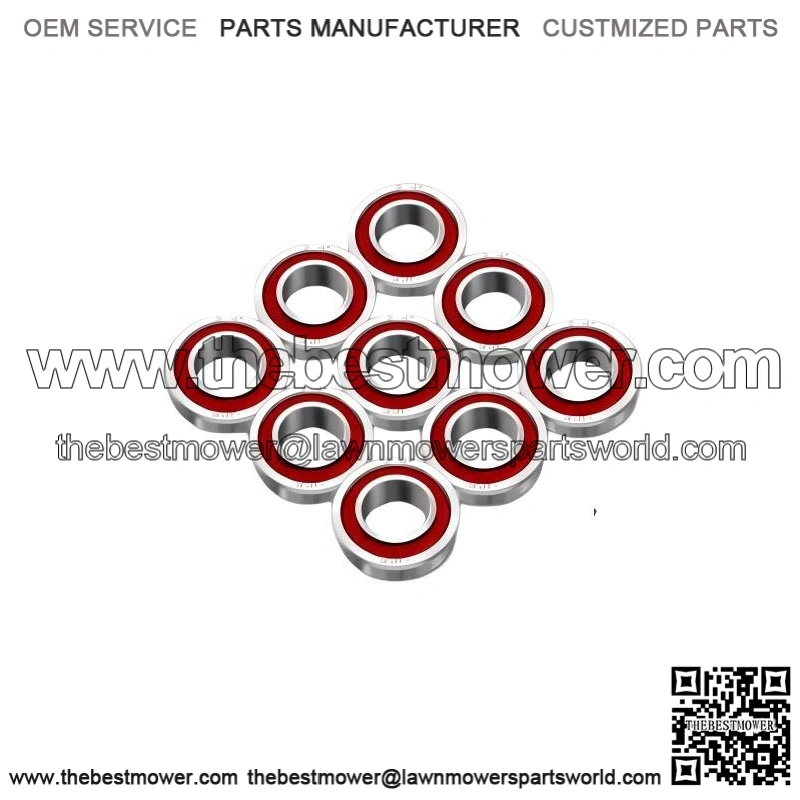 Flanged Ball Bearings 3/4" ID x 1-3/8" OD 10-Pack for Lawn Mower Cart Wheel Parts